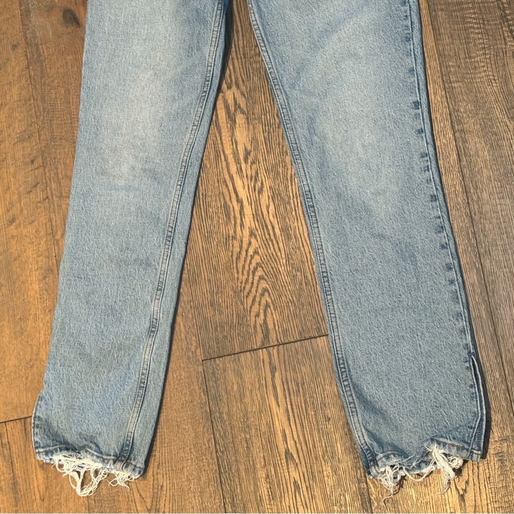 Abercrombie & Fitch The 90s Straight Ultra High Rise Jeans Size 24 S Vent Hem - Picture 4 of 16